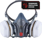 Parcil Distribution Full Face Respirator Mask with Filters – Durable Full Face Respirator Gas Mask, Bayonet Filter Compatible