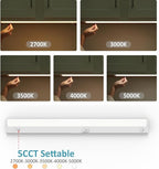 Under Cabinet Lighting Motion Sensor Hardwired, 32 Inch 16W Dimmable, 5 CCT 2700/3000/3500/4000/5000K, Eyes Care Design Linkable Under Counter Lights for Kitchen, Sink, ETL Listed, White