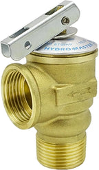 HYDRO MASTER Tankless Water Heater Service Valve Kit with Pressure Relief Valve 3/4-Inch IPS Isolator Clean Brass