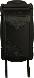 Special Lite Floral Vertical Wall Mount Mailbox - Black Cast Aluminum Mailbox for Wall Mount - SVF-1001-BLK