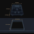 Empava 12 Inch Built-In Gas Cooktop with 2 Sealed SABAF Burners, Stainless Steel Surface Dishwasher Safe Cast Iron Grates, NG/LPG Convertible