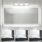 Ralbay LED Modern Bathroom Vanity Lights Chrome 3-Light 24inch Acrylic Modern Bathroom Wall Lighting Fixtures Over Mirror