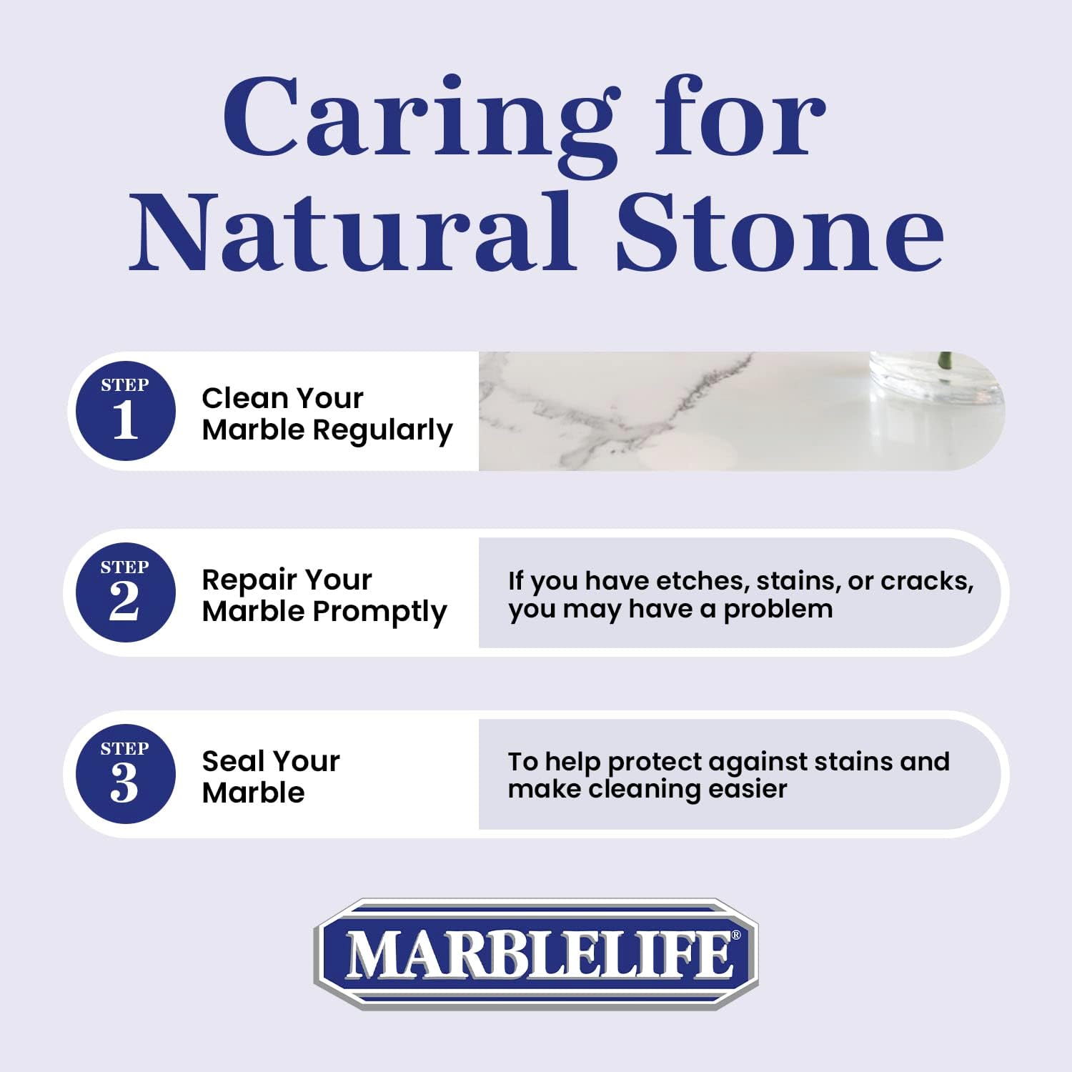 Marblelife InterCare Marble and Travertine, Natural Stone & Terrazzo Liquid Cleaner, Shower & Tile Surface Care, Floor, Walls & Countertop Cleaner and Degreaser, 32 oz