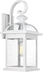 Darkaway Outdoor Lights Fixtures Wall Mount, Large 22inch Outdoor Wall Sconce Lights with Seeded Glass Waterproof Outside Exterior Lights Fixture for House Front Porch Patio （Large, White）