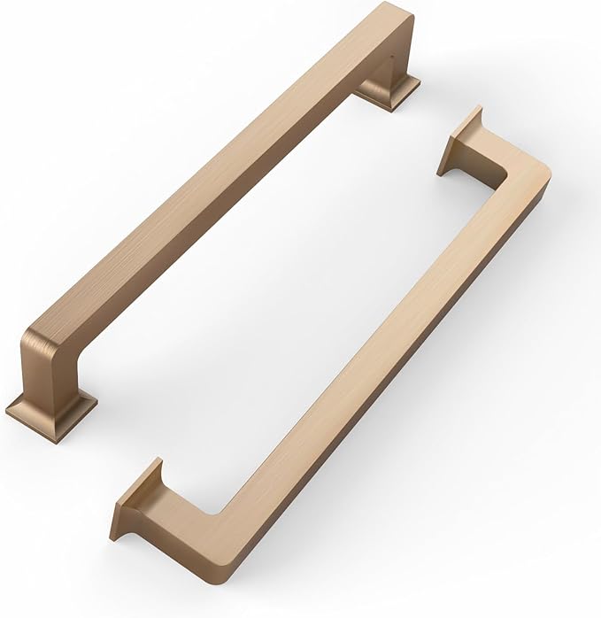 FILTA Cabinet Handles 6.25 Inch 10 Pack Cabinet Pulls for Kitchen Champagne Bronze Metal Drawer Pulls Modern Cabient Hardware Cupboard Handles