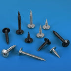 160Pcs #8 Modified Truss Head Wood Screws Assortment Kit, Stainless Steel 410 Quick Metal,Black Zinc Plated,Self Tapping Screws, 6 Sizes (1/2", 3/4", 1", 1-1/4", 1-1/2", 2")