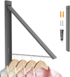 Retractable Clothes Drying Rack,Space Saver Wall Mounted Folding Hanger for Laundry Room, Closet Storage Organization, Easy Installation Aluminium Never Rust Dryer 1pcs