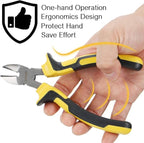 DOWELL Diagonal Cutting Pliers 6 Inch Diagonal Cutters Wire Cutters Durable Nickel Chromium Steel Construction for Electricians and Homes