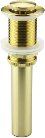 Bathroom Pop Up Sink Drain, Gold Vessel Vanity Sink Drain Stopper without Overflow