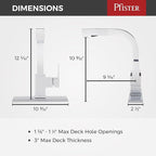 Pfister Arkitek Kitchen Faucet with Pull Out Sprayer, Single Handle, High Arc, Polished Chrome Finish, LG534LPMC