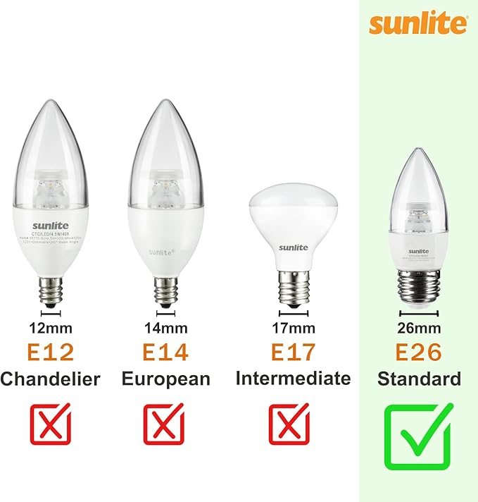 Sunlite 40421 3-Way LED A19 Light Bulb, 5/9/15 Watts (40W 60W 100W Equivalent), 500-1000-1600 Lumens, Medium E26 Base, Omni-Directional, ETL Listed, Frost, 4000K Cool White, 6 Count