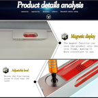 Bar type high-precision level, high-precision aluminum alloy metal adjustable level, bubble square bar type luminous magnetic multi specification ruler (90x21x25mm)