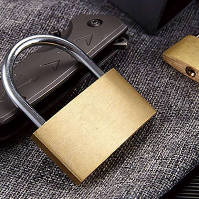Thin Solid Brass Same Keyed Padlock keyed Alike Locks-40mm-12pack