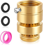 Boltigen No Lead Brass Self-Draining Vacuum Breaker with 3/4'' GHT Feamle to 3/4'' GHT Male Thread Hose Bib Anti Siphon Valve Backflow Preventer Adapter, for Outdoor Garden Faucet Spigot Replacement