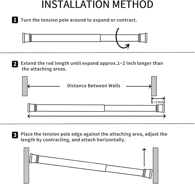 4 Pack Window Security Bars 15.7"-27.5" Adjustable Sliding Glass Door Lock Bars Window Stopper Safety Stick Lock Bars with Rubber Tips for Home, 2.2 cm in Diameter