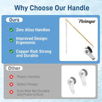 Universal Toilet Handle Replacement Kit ,Front Mount Toilet Flush Handle ,Zinc Alloy Toilet Handle Lever,Toilet Flush Handle Replacement Compatible with American Standard/Mansfield/Gerber (1 Pack)