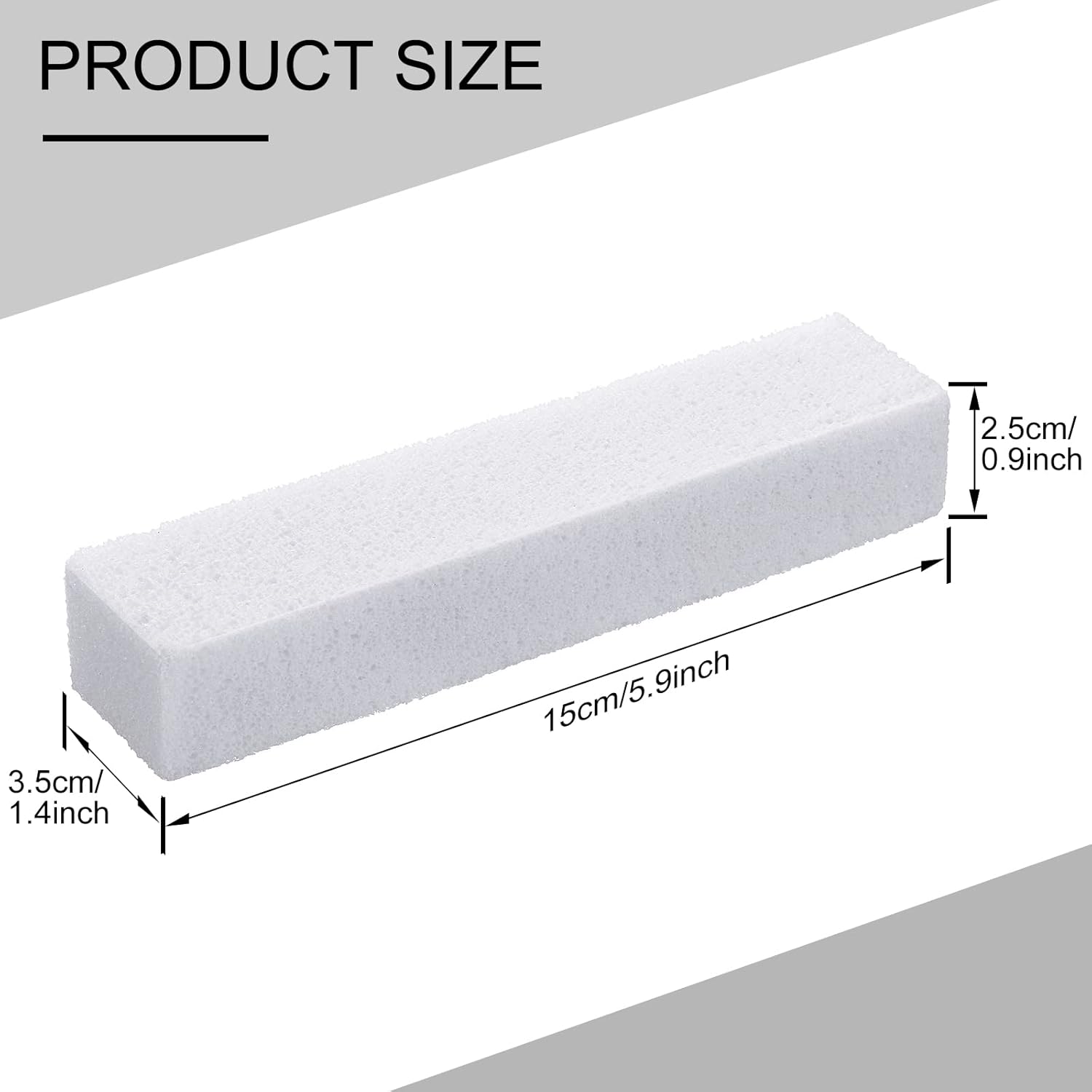 Norme 30 Pack Pumice Stones for Toilet Bowl Cleaning Scouring Pad Pumice Stick Cleaner for Cleaning Toilets, Bathtubs, Grills, Kitchen, Swimming Pools, Sinks, 5.9 x 1.4 x 0.9 Inch(White)