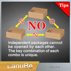 LanuBe 304 Stainless Steel Keyed Alike Padlocks for Outdoor use, Pin Tumbler Padlock, 2 inch Wide Body, Stainless Steel Body Normal Shackle, Pack of 2