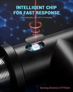 APPASO Touchless Kitchen Faucet with Pull Down Sprayer Matte Black, Waterfall Touchless Motion Sensor Hands-Free, Single Handle for 1 or 3 Holes Sink, Stainless Faucet Black with Easy Installation