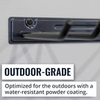 StoreYourBoard Wall-Mounted Rack With 4 Garage Hooks – Heavy-Duty Steel Holder Garage & Garden Storage for Shed, Workshop, or Home Organization – For Rakes, Shovels, Tools & More – 1 Pack, Deep Water