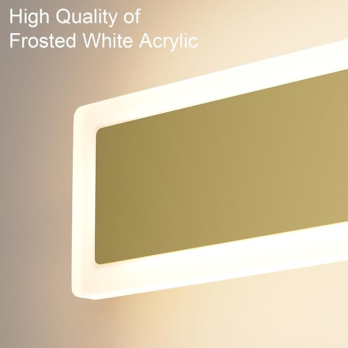 Aipsun Porch Wall Lights 59inch Long Strip Modern Outdoor Wall Light Fixture, Gold Wall Mount Lighting Sconce Exterior Lights Wall Sconce 3000K for House Living Room Corridor(1 Pack)