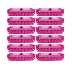 SPARTA Multi-Level Tile Scrub Brush 12" Wide Brush Head, Heavy-Duty Tile Cleaning Brush with End Bristles for Commercial Tiles, Tubs and Floor, Plastic, 12 Inches, Pink, (Pack of 12)