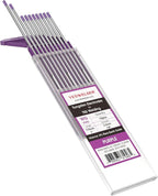 YESWELDER TIG Weld Tungsten Electrode 1/8"x 7" 10-pk, NonRadioactive Comparable to E3 Purple