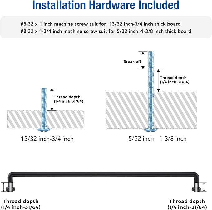JOY DECOR Cabinet Pulls – 12-3/5 Inch Hole Center, Matte Black, 2 Pack, Zinc Alloy Cabinet Handles for Drawers & Cupboard – Vintage Style Hardware for Kitchen, Bathroom, Dresser, Furniture Makeover