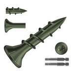 #8 x 3/4" Deck Screws (1104Pcs) 4lb. Exterior Wood Screws. Carbon Steel, Green, Flat Head, Rust Resistant epoxy Coated, with T25 Star Bit