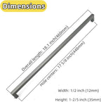 Ancient Grey Cabinet Pulls 17-5/8 Inch Hole Centers(448mm), Long Cabinet Handles Square Drawer Pulls 10 Pack, Stainless Steel Wardrobe Handles