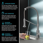 Kraus Bolden 2-in-1 Pull-Down Single Handle Kitchen Sink Filter Water Faucet for Reverse Osmosis or Water Filtration System in Matte Black, KFF-1610MB
