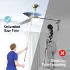 6 ft Extendable Duster Handle with 20 Pcs, Compatible with Swiffer, Disposable Microfiber Dusting Pads for Home Cleaning, Ceiling, Fan, Window, Hard-to-Reach Areas