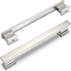 COTYKILEY 6 Pack 5 Inch(128mm) Brushed Satin Nickel Cabinet Handles Kitchen Cabinet Pulls Cabinet Door Handles Kitchen Cabinet Hardware Cupboard Drawer Pulls Dresser Handles