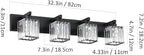 Aipsun Black Light Fixtures Bathroom Vanity Light Crystal Modern Vanity Light for Bathroom 4 Light (Exclude Bulb)