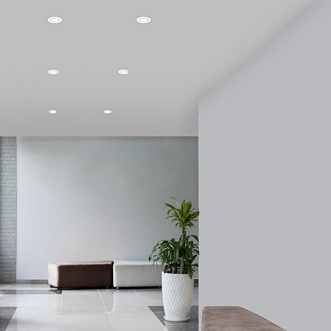 Builder Essential 7in 1,000 Lumens Round LED Recessed Light and Housing for Remodel or New Construction with 5-CCT 2700-3000-3500-4000-5000K in White IC-Rated