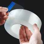 Transparent Weather Sealing Tape, Clear Draft Isolation Film Tape for Door Draft Stopper, Adhesive Tape for Doors, Windows and Shower Glass Gaps - No Residue (1.2 Inch x 33Ft)