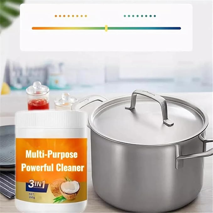 Multi-Purpose Powerful Cleaner for Kitchen, Upgrade Heavy Kitchen Grease Remover, 3 In 1 Coconut Oil Natural Cleanser for Faucets, Tiles, Oven & Stove Top (2)