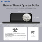 ELEGRP Dimmer Switch, Digital Dimmer Light Switch for LED Lights 150W, INC/HAL 450W, Single Pole LED Dimmer Switch, Needs Neutral Wire, Wall Plate Included, UL Listed, 6 Pack, Matte Black