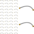 50 Pack Foskan 24-Inch Flexible Water Heater Connector Hose,with 3/4" Push-Fit x 3/4" FIP,Compatible with Copper, PEX, CPVC, and PE-RT Pipes for Water and Heating Use（24" Length）