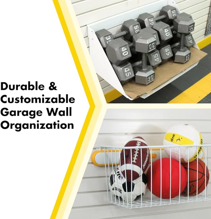 GarageTek Heavy Duty PVC Garage Slatwall | 8ft x 1ft TekPanel (5-Pack) | Garage Organizer Hanging System