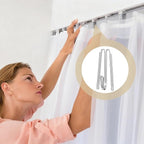 60 pcs Curtain Pleat Hooks, W Shape Pinch Pleat Hooks Clips, Stainless Curtain Drapery Hooks Pins