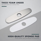 Faucet Cover Plate, Stainless Steel Deck Plate for Kitchen Sink Faucet Single Hole or Bathroom Faucet 1-3 Hole Faucet Hole Cover Round 10 Inch (Brushed Nickel)