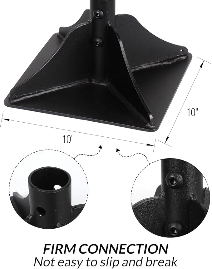 Walensee Steel Tamper 48 inch Steel Handle 10"x10" Garden Tamper with Rubber Grip for Laborsaving All-Steel Tamper Heavy Duty Ideal Tool for Leveling Ground Installing pavers and Repairing Blacktop