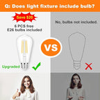 DLLT 6-Light Bathroom Light Fixtures: Black Modern Vanity Lights with E26 Bulbs - Clear Glass Shade Bathroom Wall Lamp for Mirror Kitchen Living Room Hallway Cabinet Porch