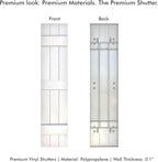 Board & Batten Vinyl Shutters (1 Pair) | 11"x63" (3-Board) - Dover White/Paintable | Exterior Window Shutters | Includes Mounting Hardware | Simple Installation | Made in USA
