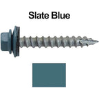 #14 Metal ROOFING SCREWS (250) Screws x 1-1/2" SLATE BLUE Hex Head Sheet Metal Roof Screw. Self starting/tapping metal to woodsheet metal siding screws - EPDM washer. for corrugated roofing