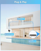 【2-Way Audio】 Wired Security Camera System, Home Video Security Cameras Systems, Outdoor POE IP Cameras Surveillance DVR Kits