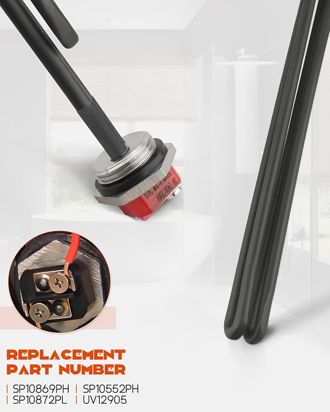 Water Heater Element Replacement SP10869PH 5500W Fit for Rheem Richmond General A.O.Smith Ruudheaters, Replace SP10552PH, SP10872PL, UV12905, 5500W, 2PCS