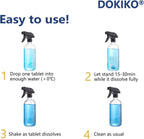 100 PCS Glass Cleaner Refill,Glass Clean Tablets, Window Clean Refill Tablets, 100 Concentrated Dissolvable,1 Pack Makes 100 * 16 fl oz Spray Effective cleaning