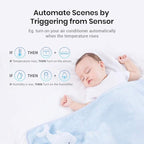 BroadLink Remote Sensor Accessory, Works with RM4 Mini and RM4 pro Smart Remote, Temperature and Humidity Monitor USB Cable